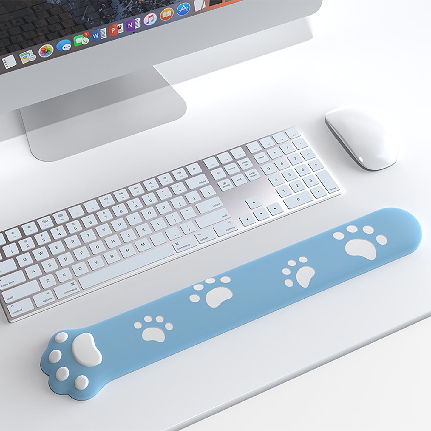 Soft Fabric Keyboard Wrist Rest with Ergonomic Cushion Support