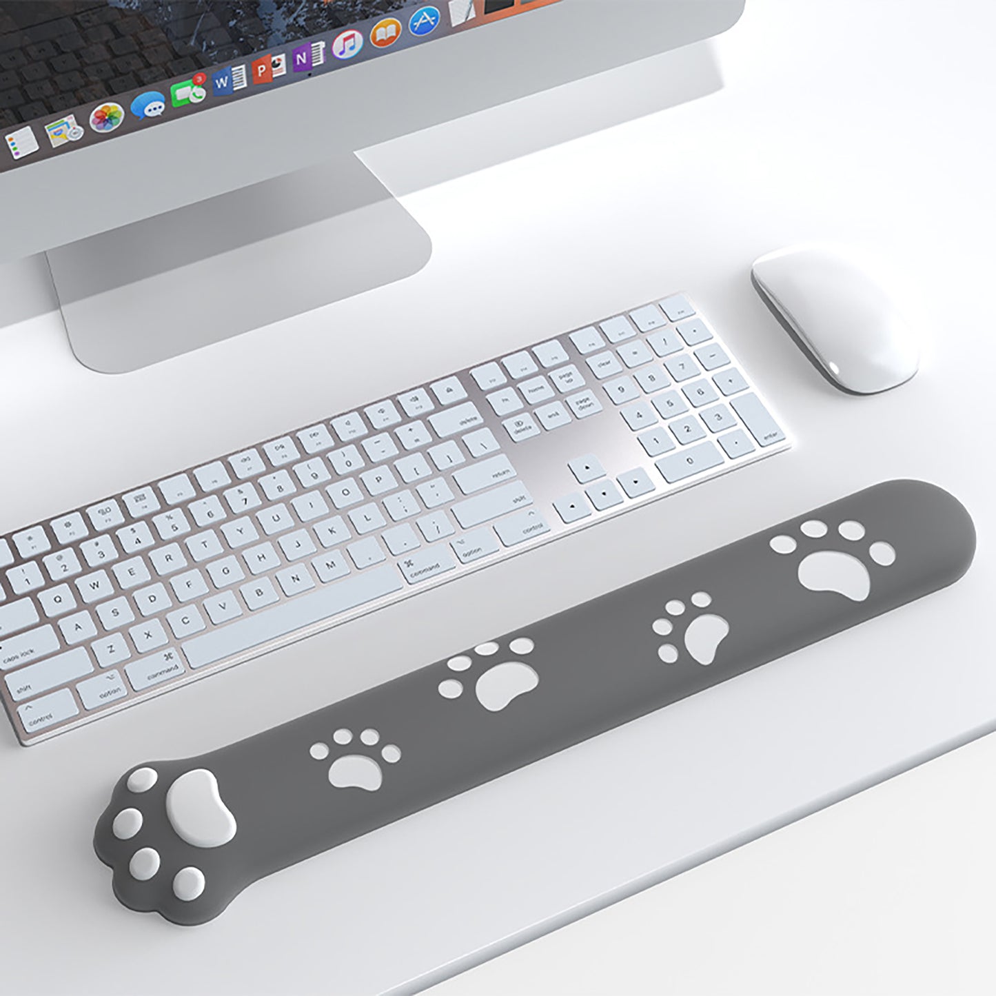 Soft Fabric Keyboard Wrist Rest with Ergonomic Cushion Support