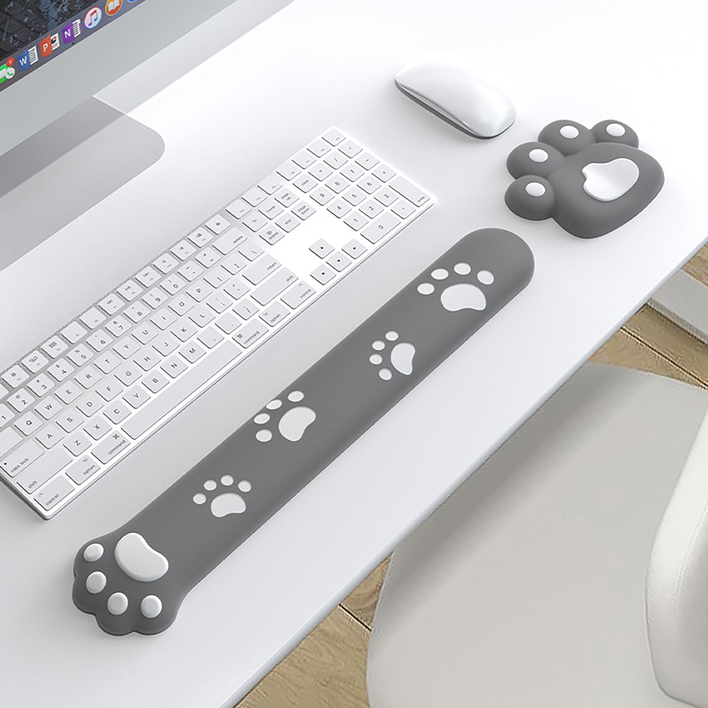 Soft Fabric Keyboard Wrist Rest with Ergonomic Cushion Support