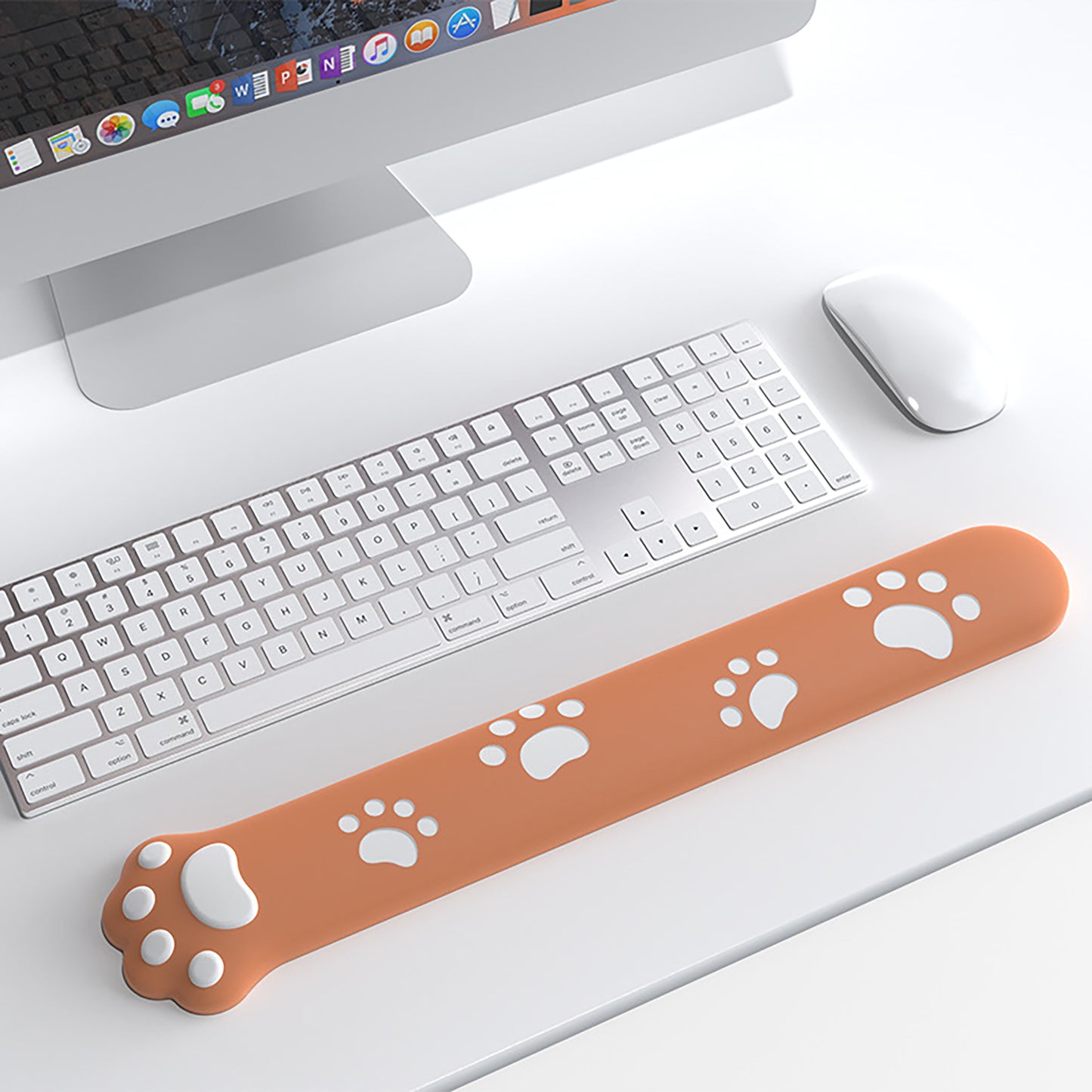 Soft Fabric Keyboard Wrist Rest with Ergonomic Cushion Support