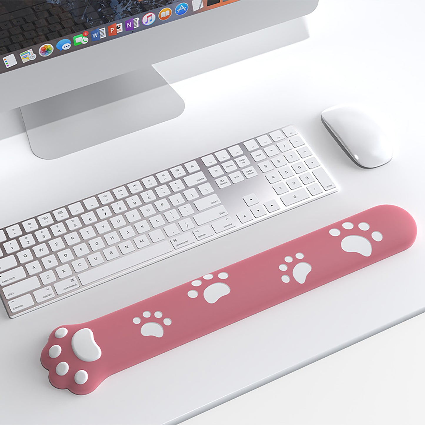 Soft Fabric Keyboard Wrist Rest with Ergonomic Cushion Support