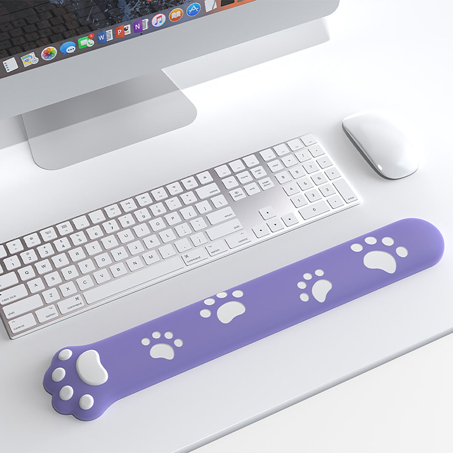 Soft Fabric Keyboard Wrist Rest with Ergonomic Cushion Support
