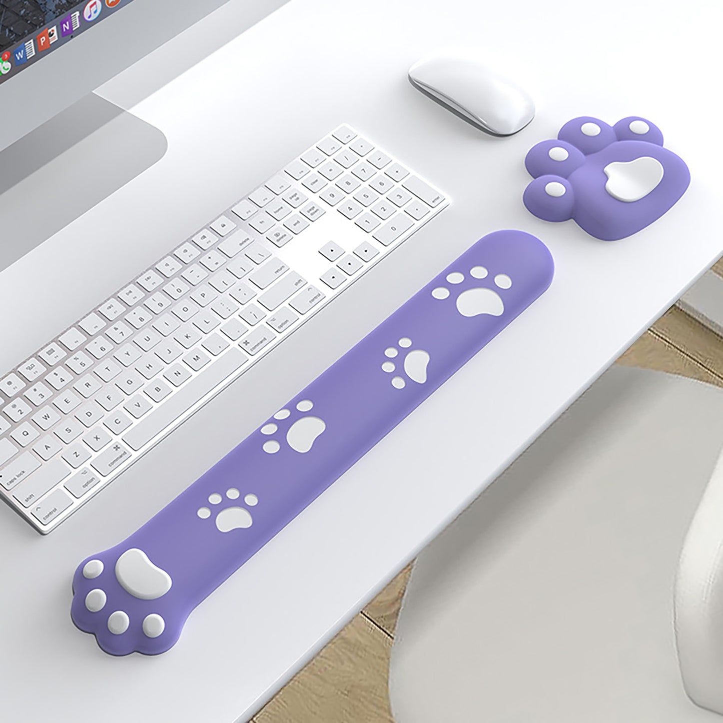 Soft Fabric Keyboard Wrist Rest with Ergonomic Cushion Support