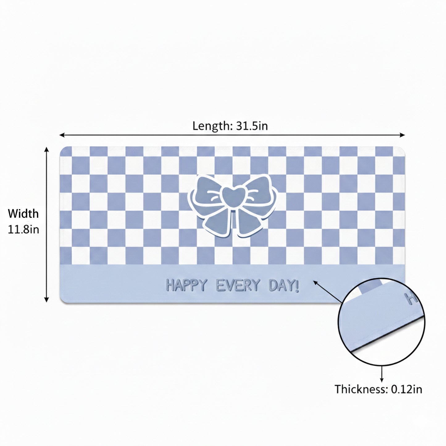 Large Fabric Desk Mouse Pad with Smooth Surface and Non Slip Base