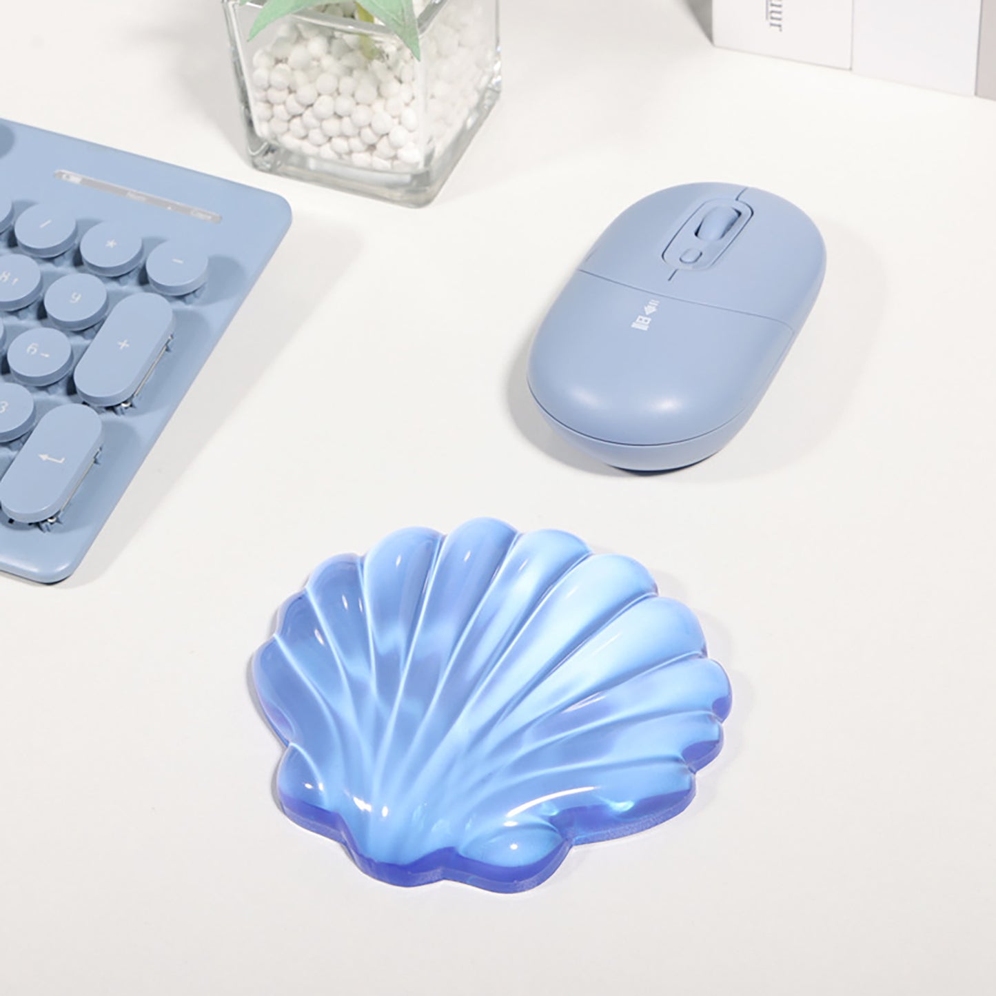 Two Pack Transparent Gel Mouse Wrist Rest Ergonomic Cushion Support