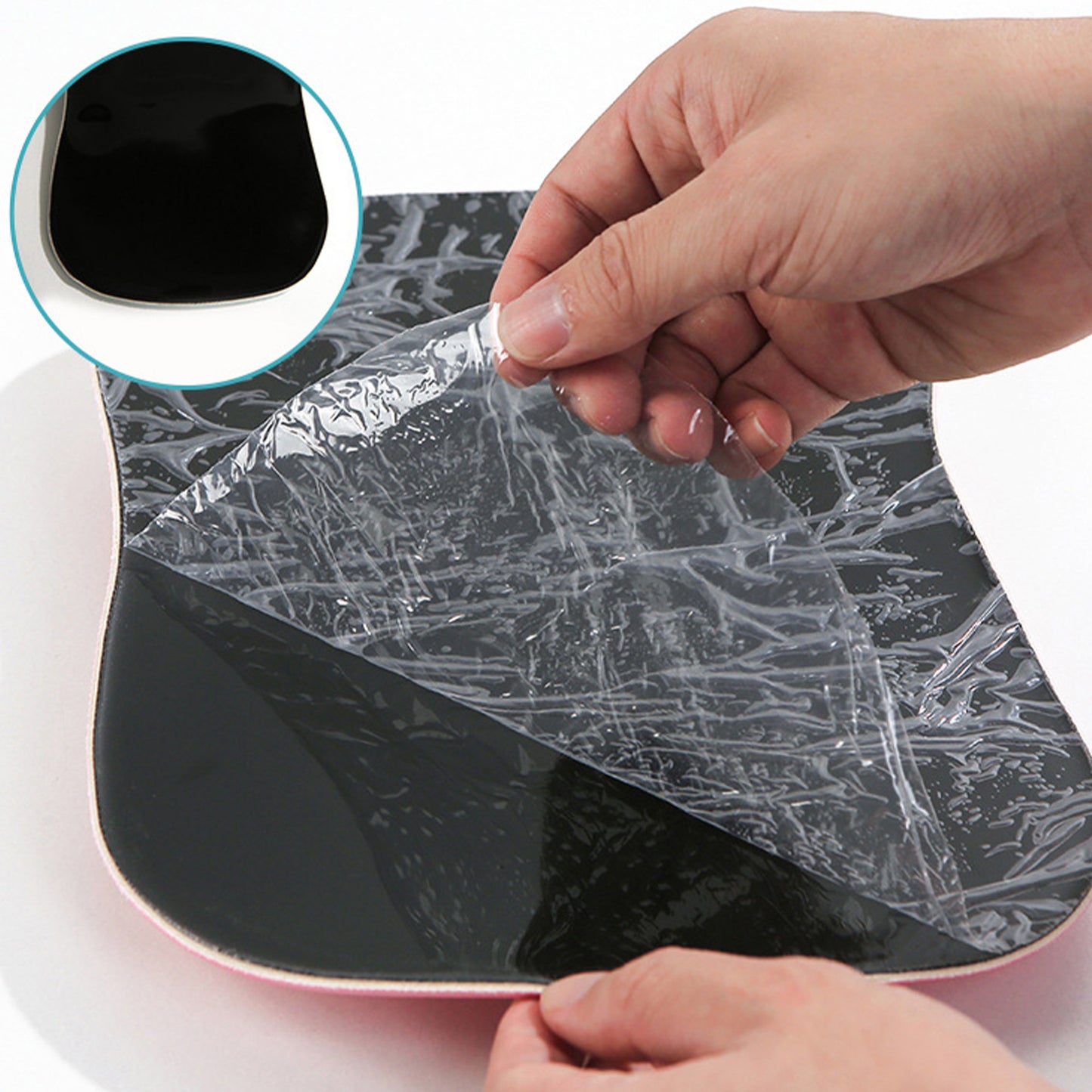 Soft Cloth Surface Mouse Pad with Cushioned Wrist Support and Non Slip Base