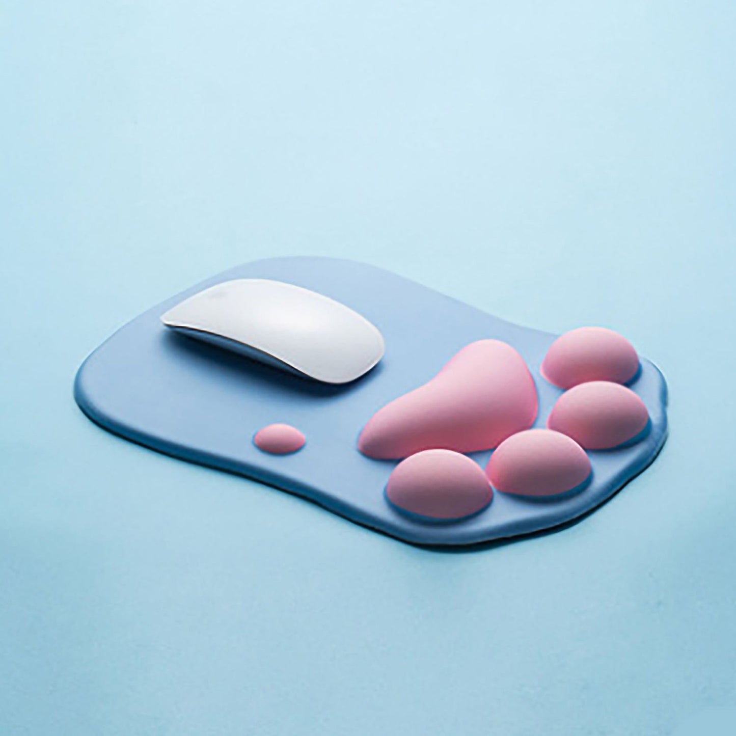 Soft Cloth Surface Mouse Pad with Cushioned Wrist Support and Non Slip Base