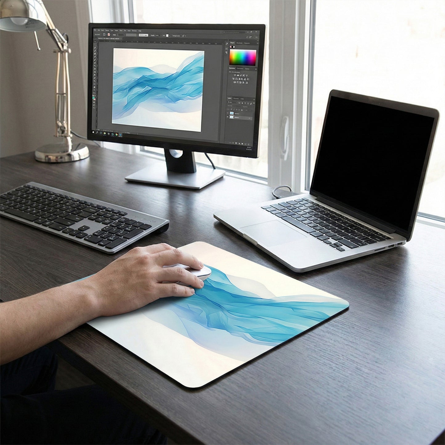 Fabric Surface Mouse Pad with Non Slip Base Smooth Tracking Desk Accessory