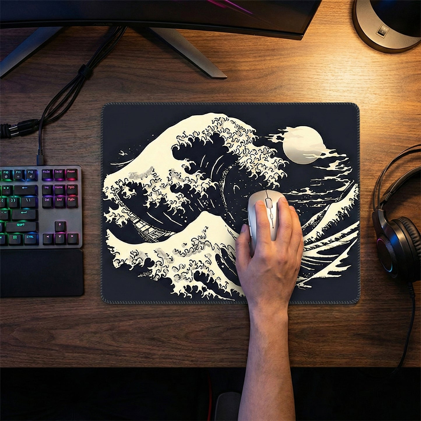 Mouse Pad with Anti Slip Base High Precision Tracking for Office Work Gaming and Home Desks