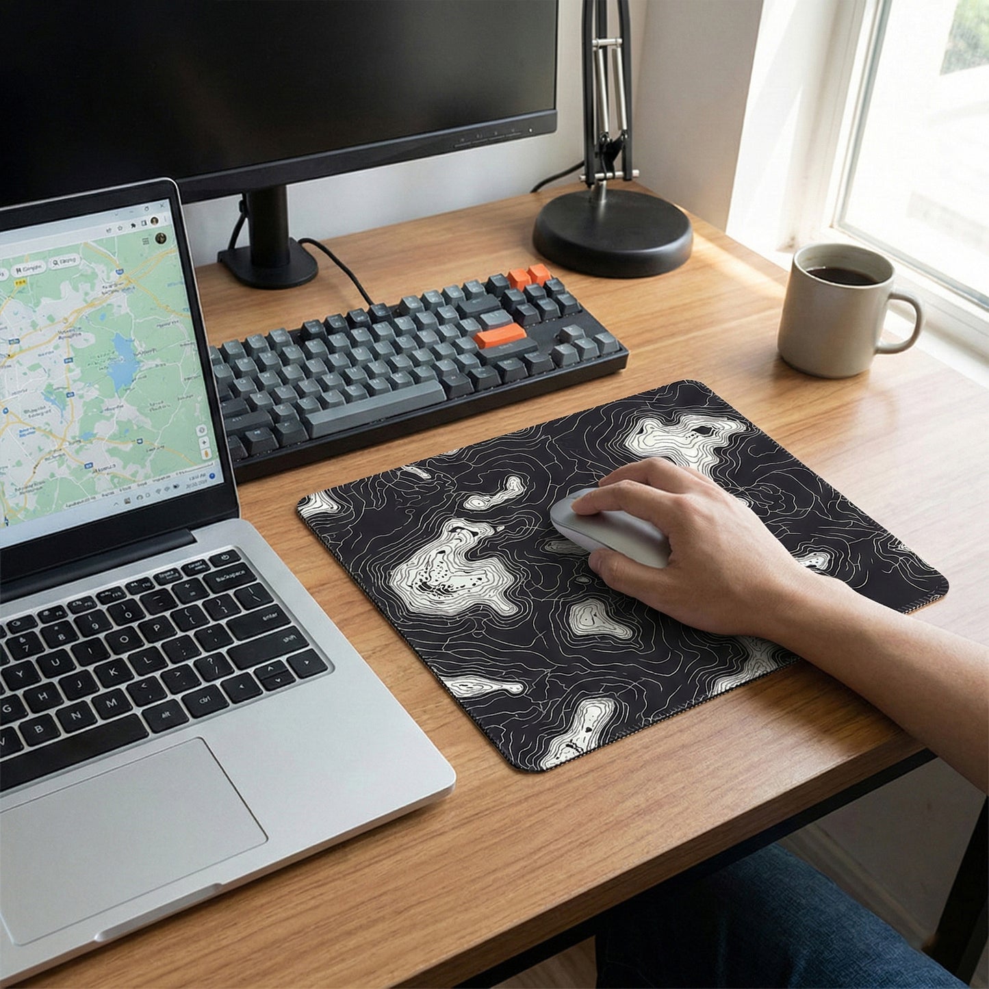 Mouse Pad with Anti Slip Base High Precision Tracking for Office Work Gaming and Home Desks