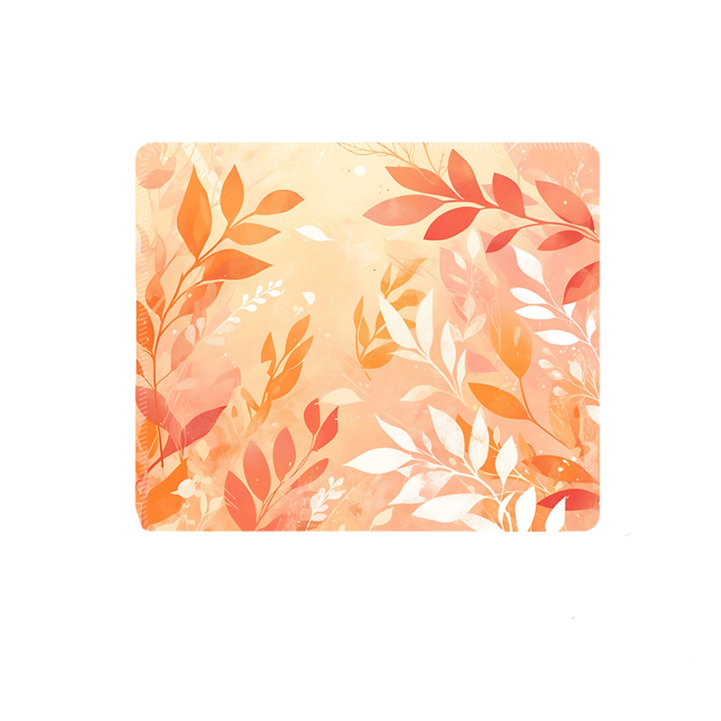 Mouse Pad with Non Slip Rubber Base and Decorative Botanical Design