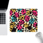 Colorful Leopard Print Mouse Pad with Non Slip Rubber Base and Smooth Fabric Surface