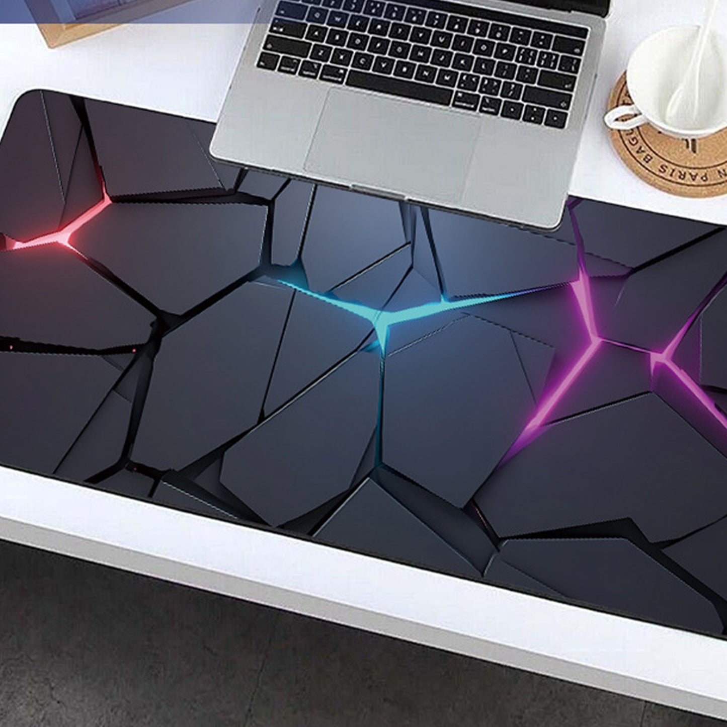 Extended Gaming Mouse Pad with Smooth Tracking Surface Non Slip Rubber Base