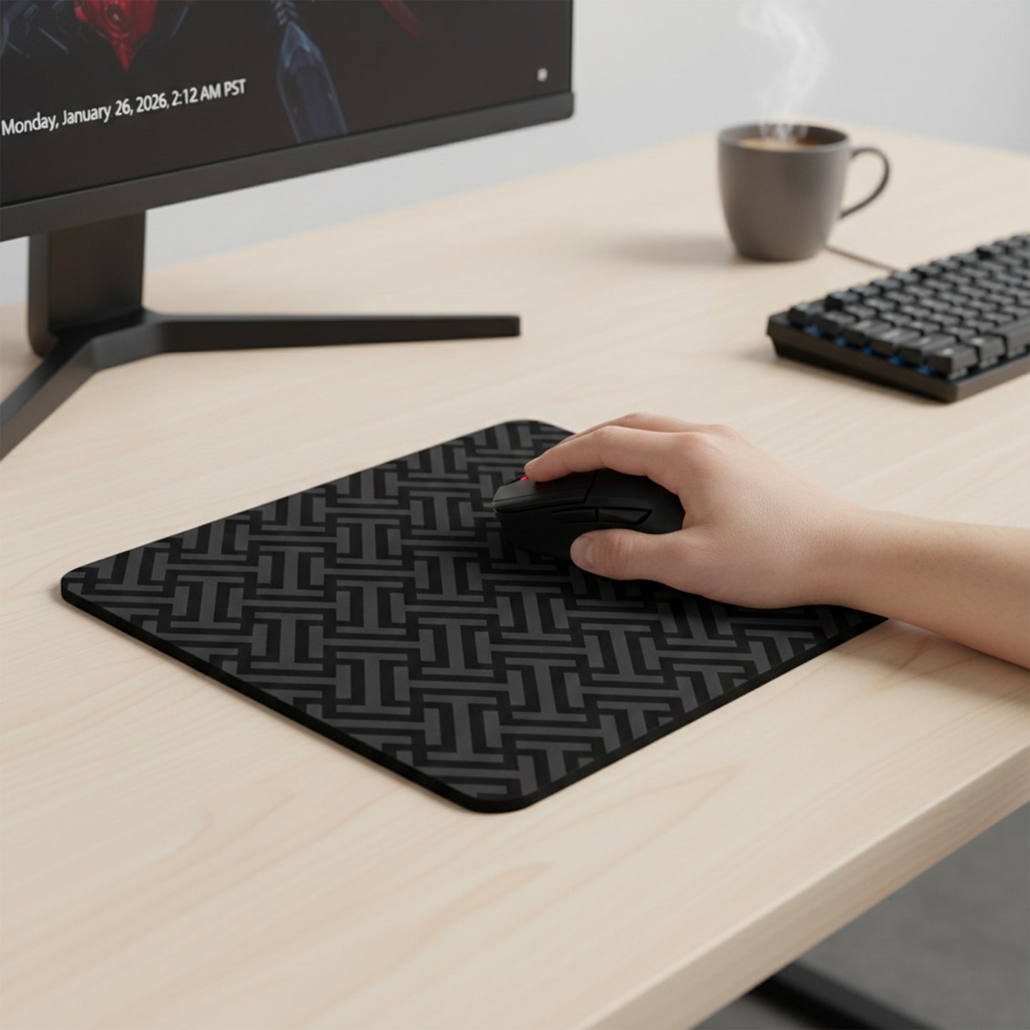 Office Work Gaming Mouse Pad with Non Slip Rubber Base