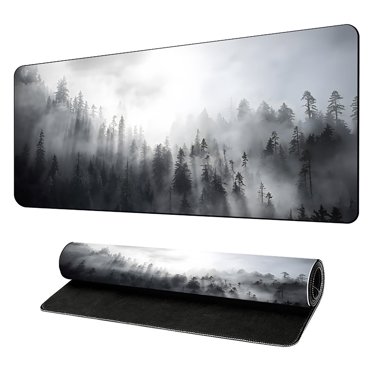 Extended Gaming Mouse Pad with Non Slip Rubber Base Stitched Edges and Smooth Precision Surface