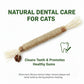 3-piece Natural Rope Cat Toy Stick with Wrapped Fiber Handle and Tassel Ends
