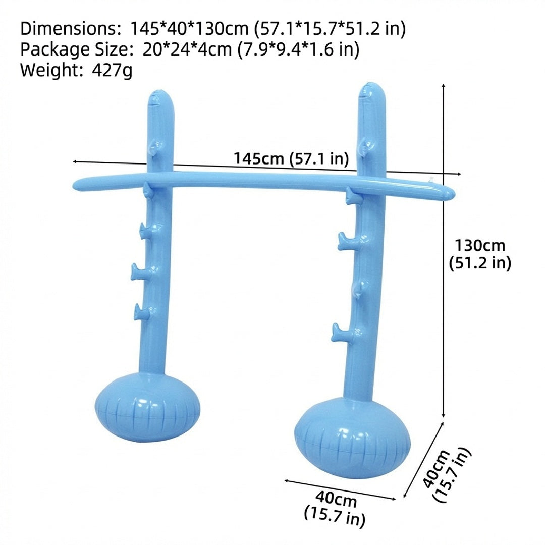 Portable Inflatable Limbo Game Set for Kids Backyard Party Jump Bar PVC Outdoor Lawn Family Game