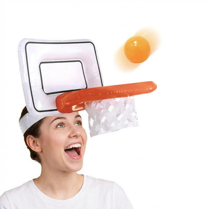 Inflatable Head Basketball Hoop Toss Game Kids Party Interactive Throw Game Family Fun Toy