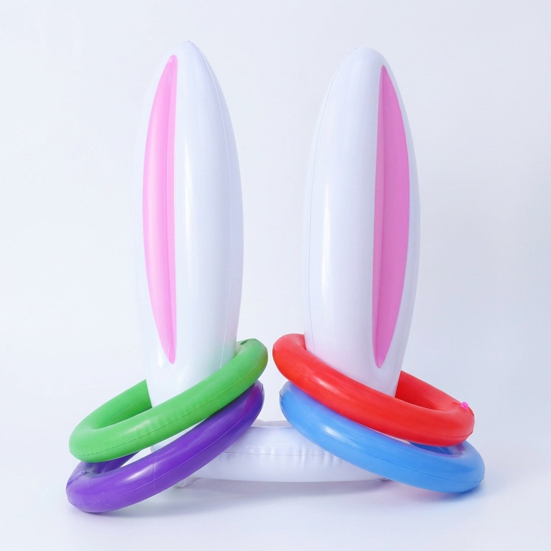Easter Bunny Ears Ring Toss Game Inflatable Party Toss Game Kids Outdoor Family Holiday Game