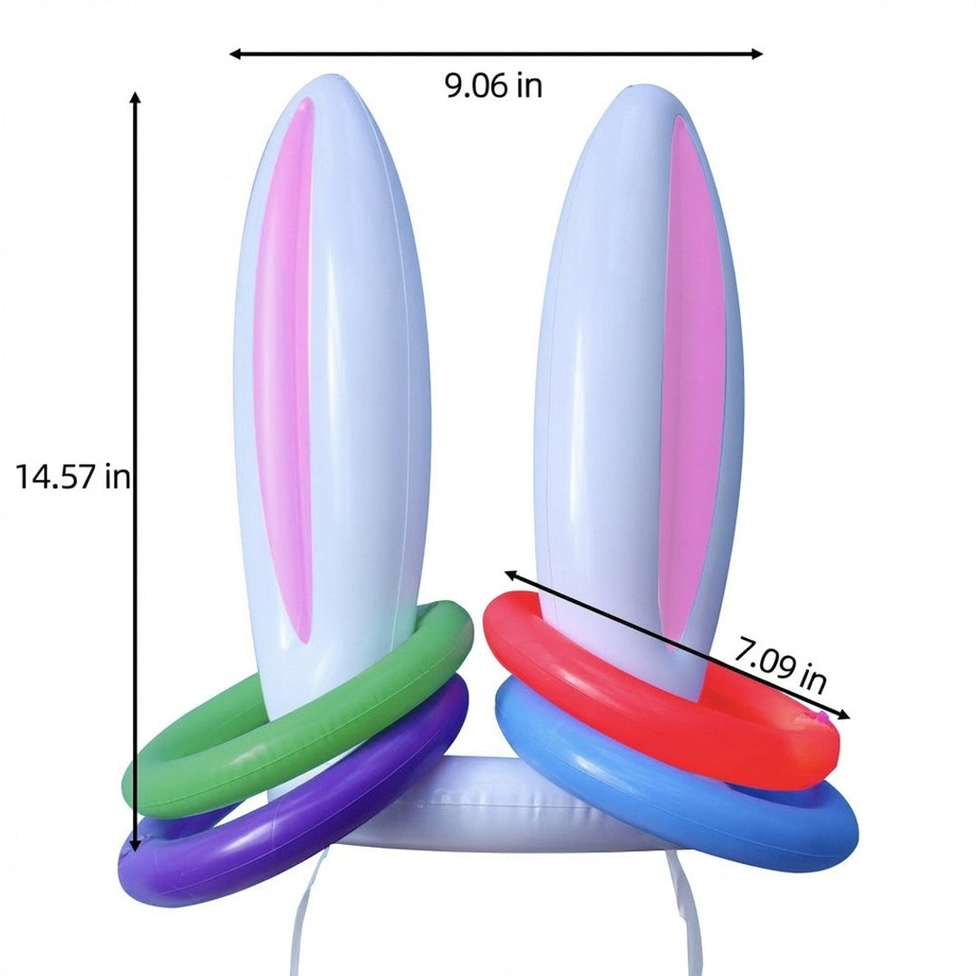 Easter Bunny Ears Ring Toss Game Inflatable Party Toss Game Kids Outdoor Family Holiday Game