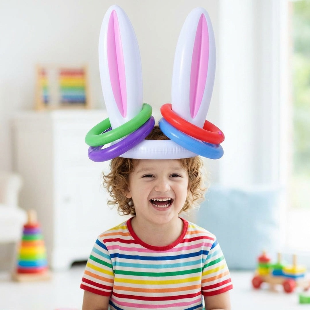 Easter Bunny Ears Ring Toss Game Inflatable Party Toss Game Kids Outdoor Family Holiday Game