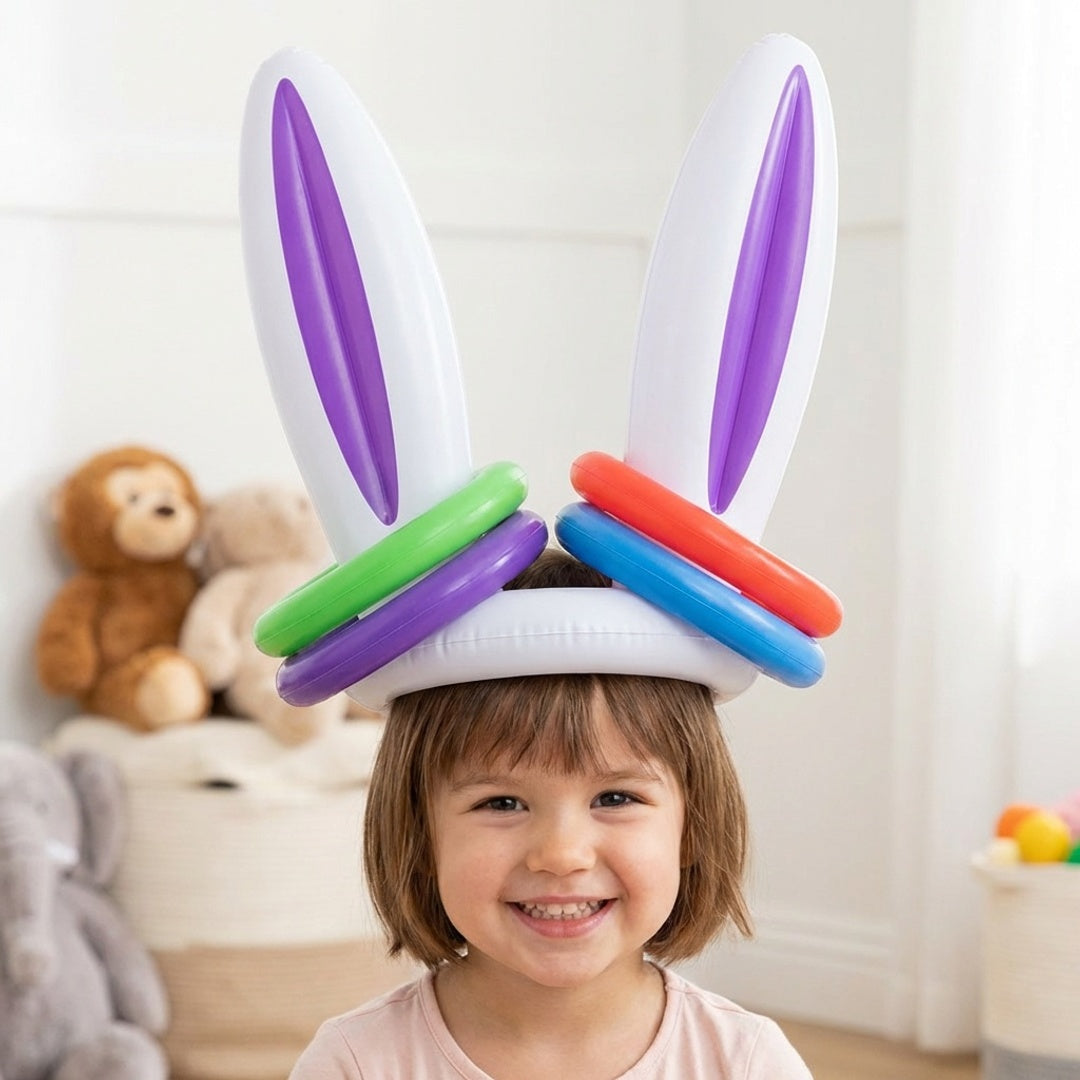 Easter Bunny Ears Ring Toss Game Inflatable Party Toss Game Kids Outdoor Family Holiday Game