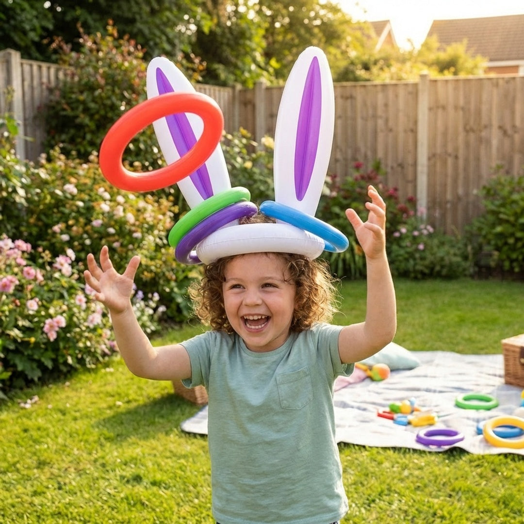 Easter Bunny Ears Ring Toss Game Inflatable Party Toss Game Kids Outdoor Family Holiday Game