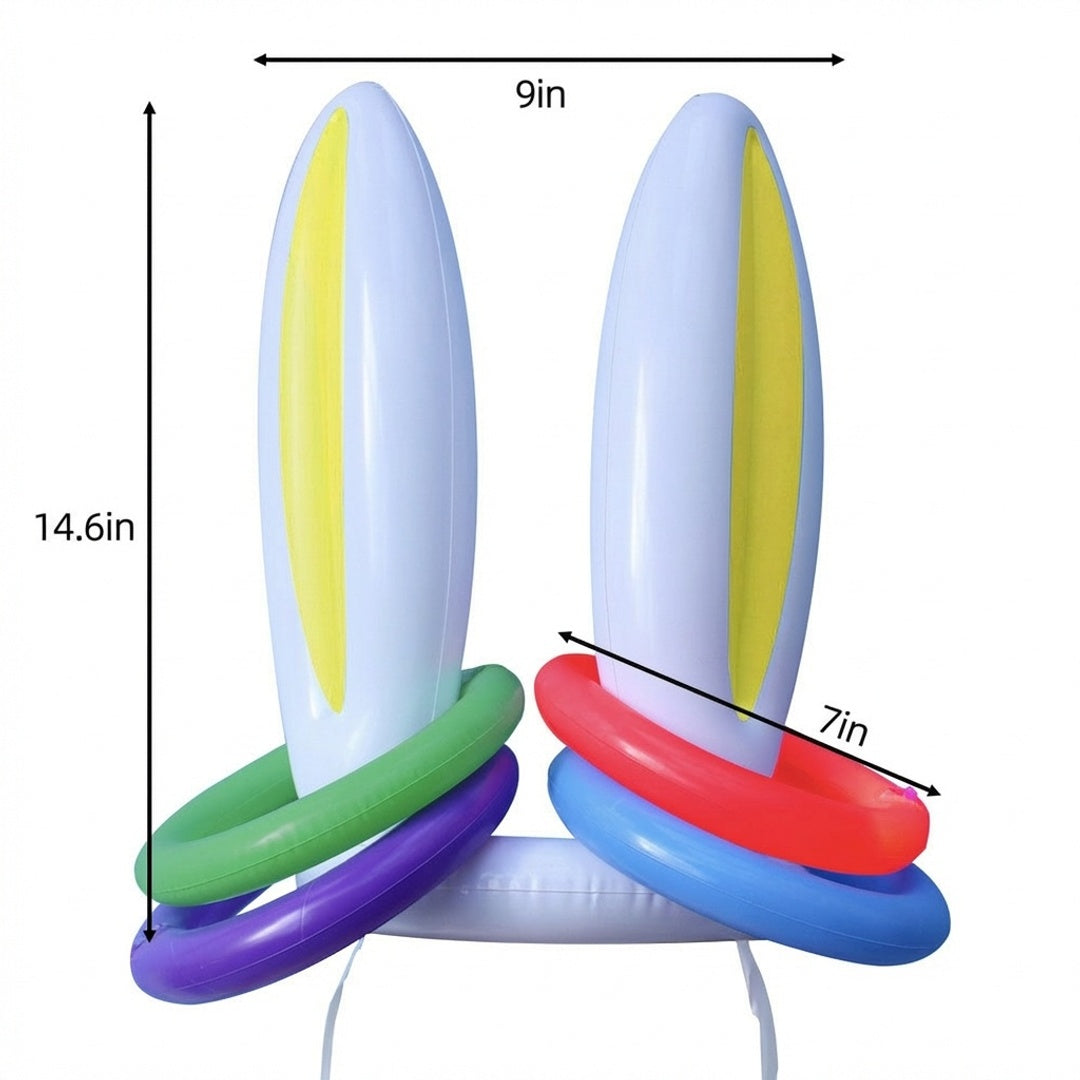 Easter Bunny Ears Ring Toss Game Inflatable Party Toss Game Kids Outdoor Family Holiday Game