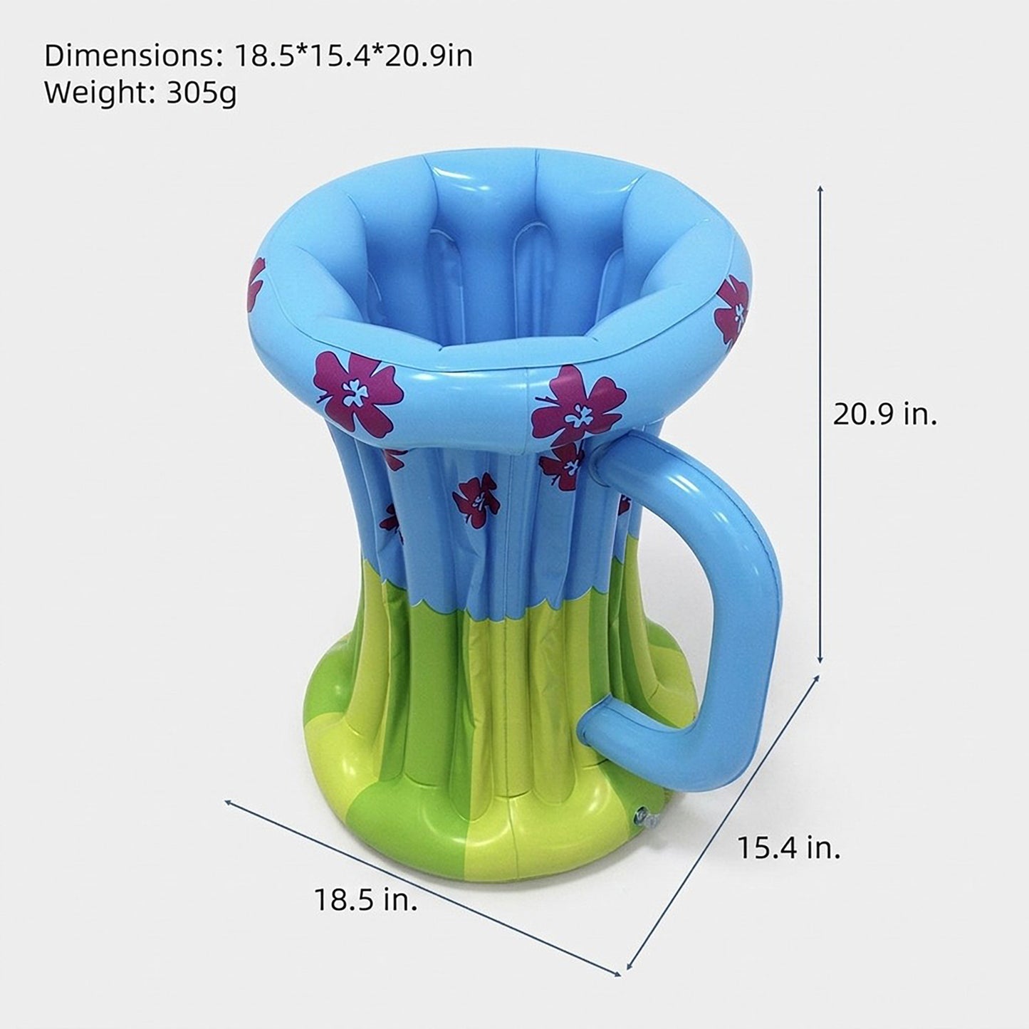 Inflatable Beer Mug Drink Cooler Ice Bucket Pool Party Beverage Cooler Floating Drink Holder