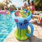 Inflatable Beer Mug Drink Cooler Ice Bucket Pool Party Beverage Cooler Floating Drink Holder