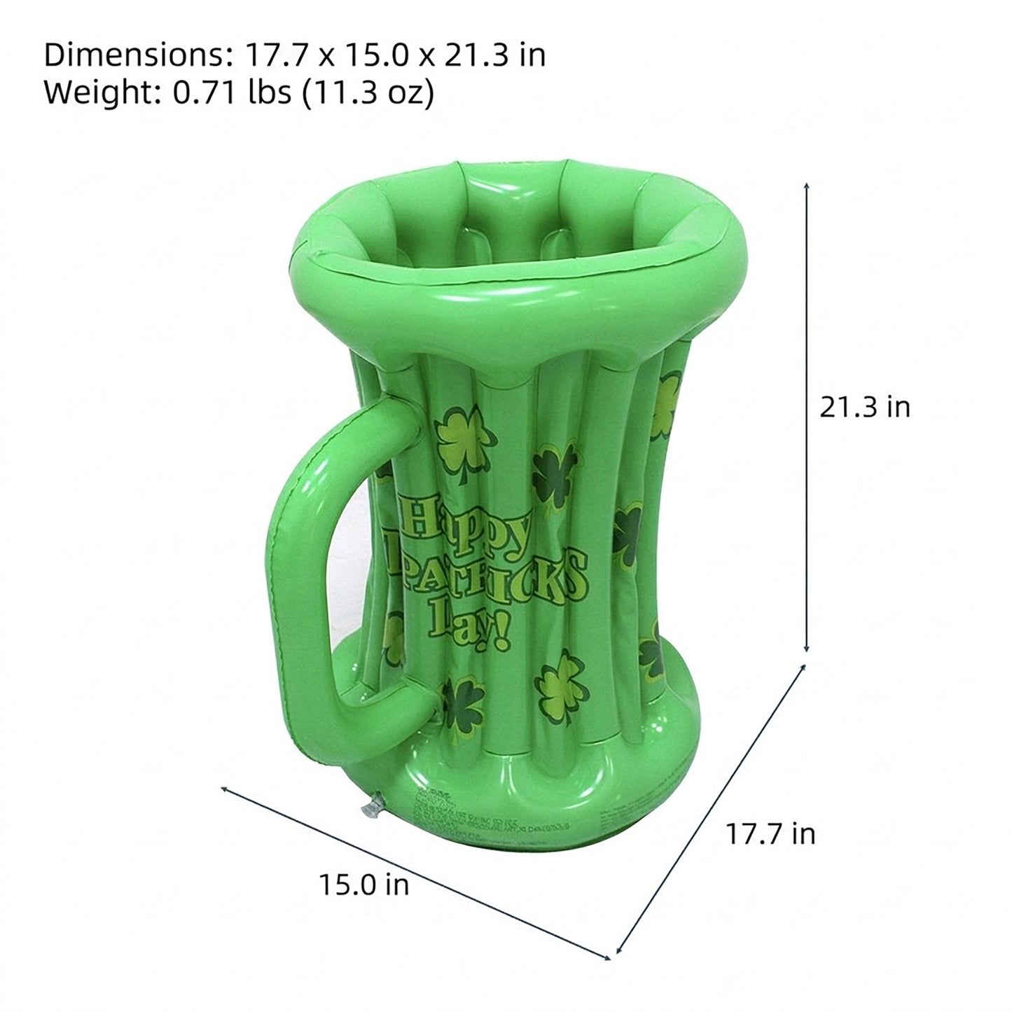 Inflatable Beer Mug Drink Cooler Ice Bucket Pool Party Beverage Cooler Floating Drink Holder