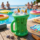 Inflatable Beer Mug Drink Cooler Ice Bucket Pool Party Beverage Cooler Floating Drink Holder