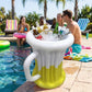Inflatable Beer Mug Drink Cooler Ice Bucket Pool Party Beverage Cooler Floating Drink Holder