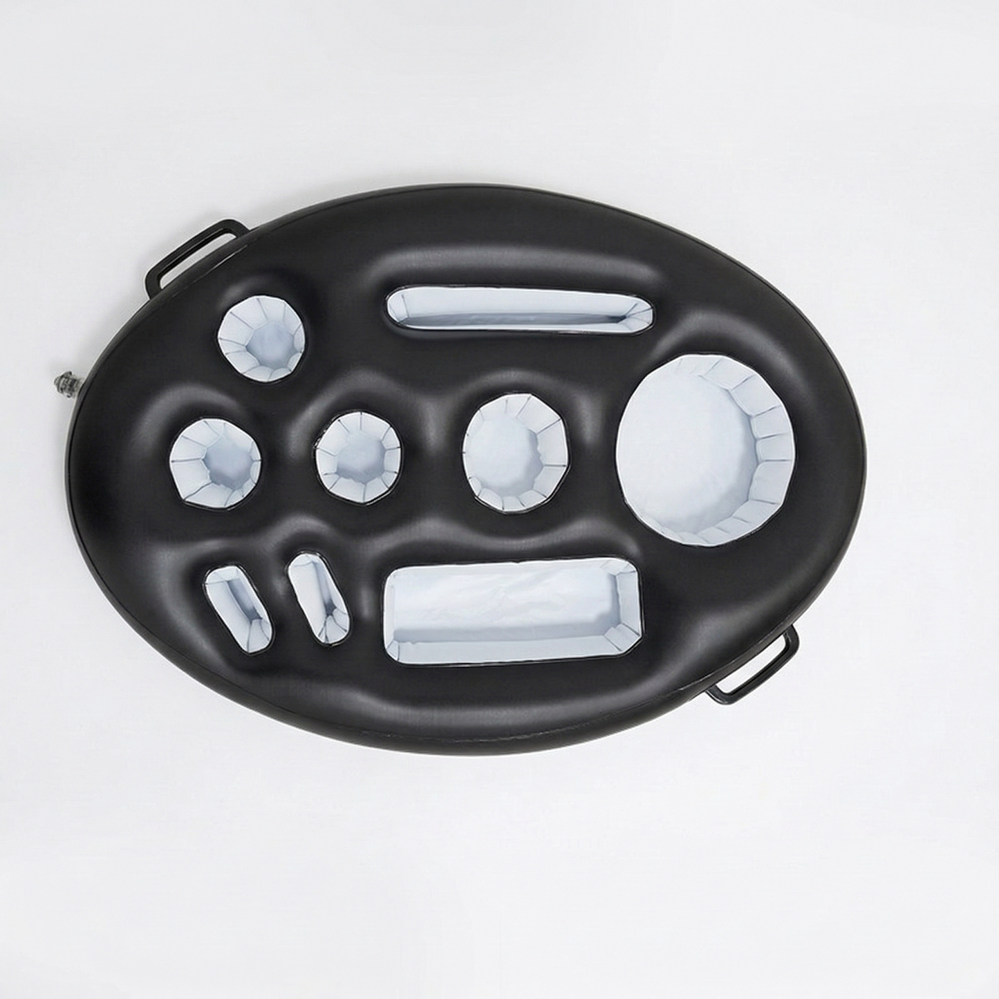 Inflatable Pool Floating Drink Holder with Ice Bucket Food Tray Cup Holders Party Serving Tray
