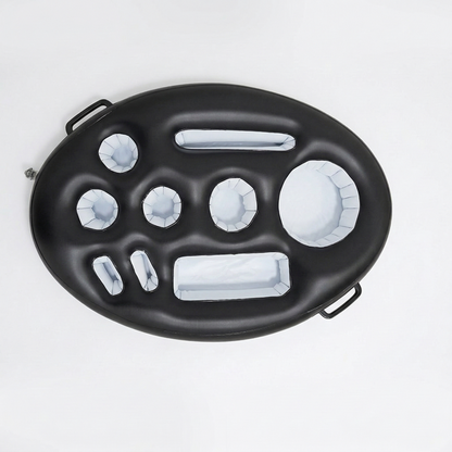 Inflatable Pool Floating Drink Holder with Ice Bucket Food Tray Cup Holders Party Serving Tray
