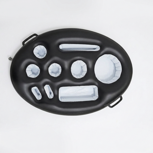 Inflatable Pool Floating Drink Holder with Ice Bucket Food Tray Cup Holders Party Serving Tray