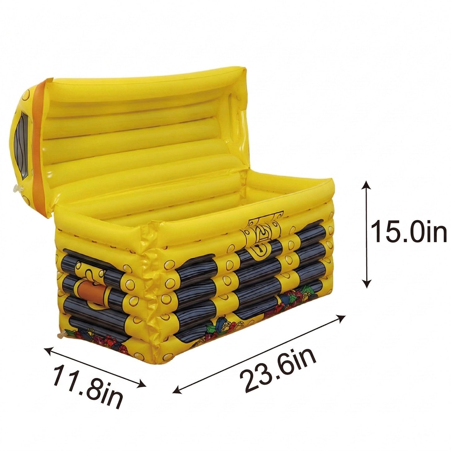Inflatable Treasure Chest Ice Bucket Party Drink Cooler Beverage Cooler for Pool Parties