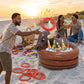 Inflatable Bull Ring Toss Game Ice Bucket Party Drink Cooler with Toss Beverage Cooler Party Game