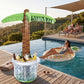 Inflatable Palm Tree Pool Ice Bucket Cooler Party Drink Tub Outdoor Beverage Cooler with Shade