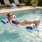 Inflatable Pool Hammock Float Lounge with Mesh Seat and Headrest for Swimming Pool Water Relaxation