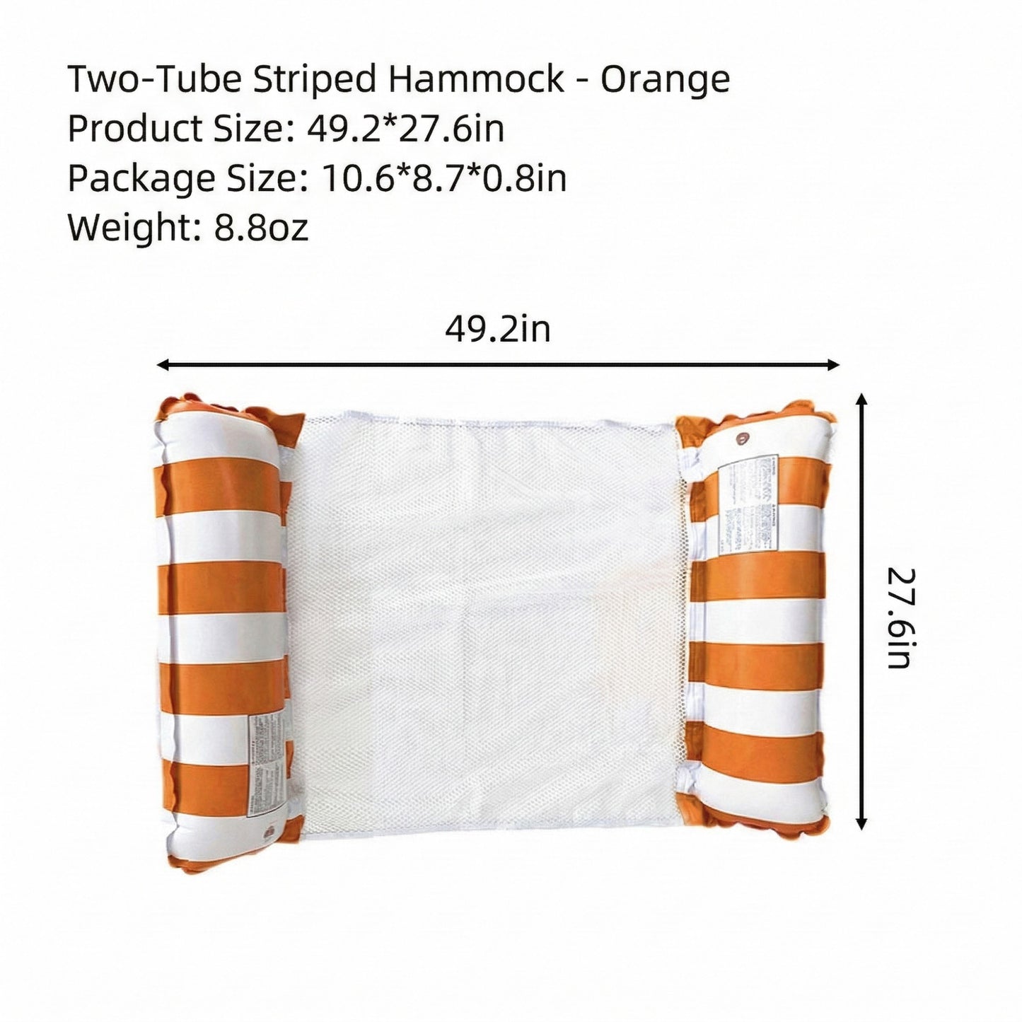 Inflatable Pool Hammock Float Lounge with Mesh Seat and Headrest for Swimming Pool Water Relaxation