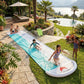 Kids Backyard Water Slide Lawn Slip and Slide with Sprinkler Splash Track Outdoor Summer Water Toy
