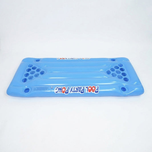 Inflatable Pool Party Pong Game Float with Cup Holders Floating Drinking Game for Pool Parties