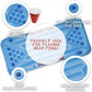 Inflatable Pool Party Pong Game Float with Cup Holders Floating Drinking Game for Pool Parties