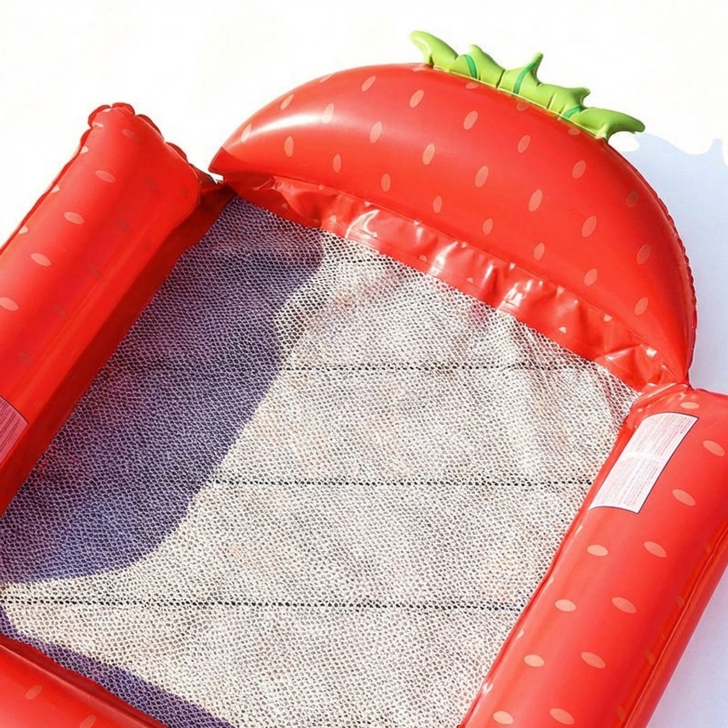 Inflatable Pool Hammock Float with Mesh Center and Pillow Headrest Floating Lounge