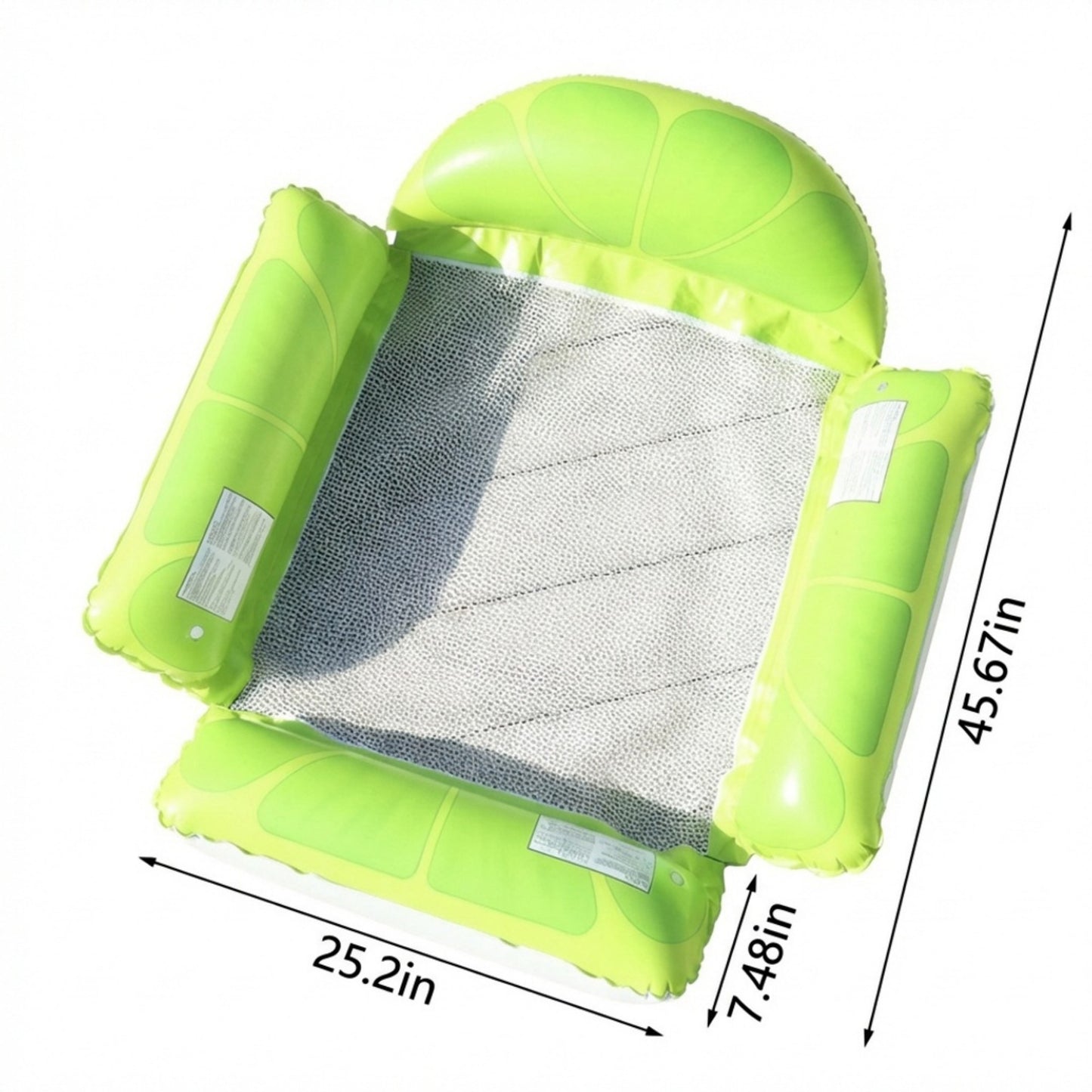 Inflatable Pool Hammock Float with Mesh Center and Pillow Headrest Floating Lounge