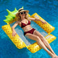 Inflatable Pool Hammock Float with Mesh Center and Pillow Headrest Floating Lounge
