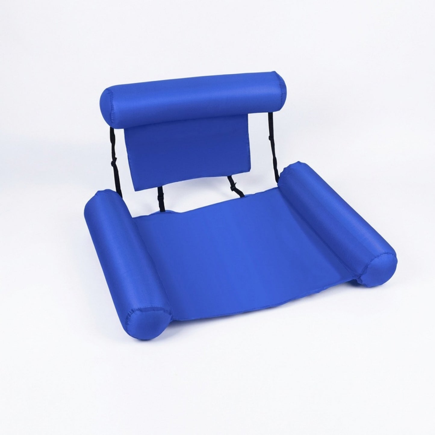 Inflatable Pool Lounge Chair Float with Adjustable Backrest and Arm Supports