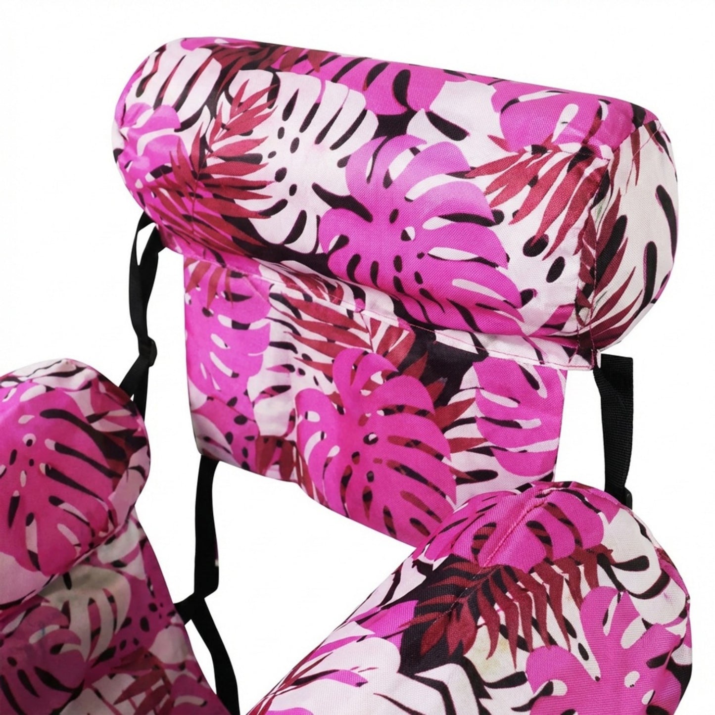Inflatable Pool Lounge Chair Float with Adjustable Backrest and Arm Supports