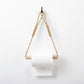 3-piece Wall Mounted Rope Toilet Paper Holder with Wooden Rod
